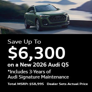 Save up to $6,300 on a New 2026 Audi Q5