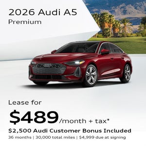 front facing 2026 Audi A5 parked