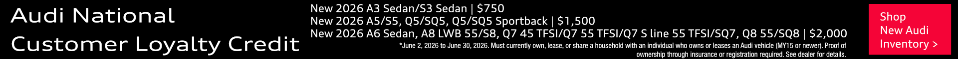 National Audi Offers