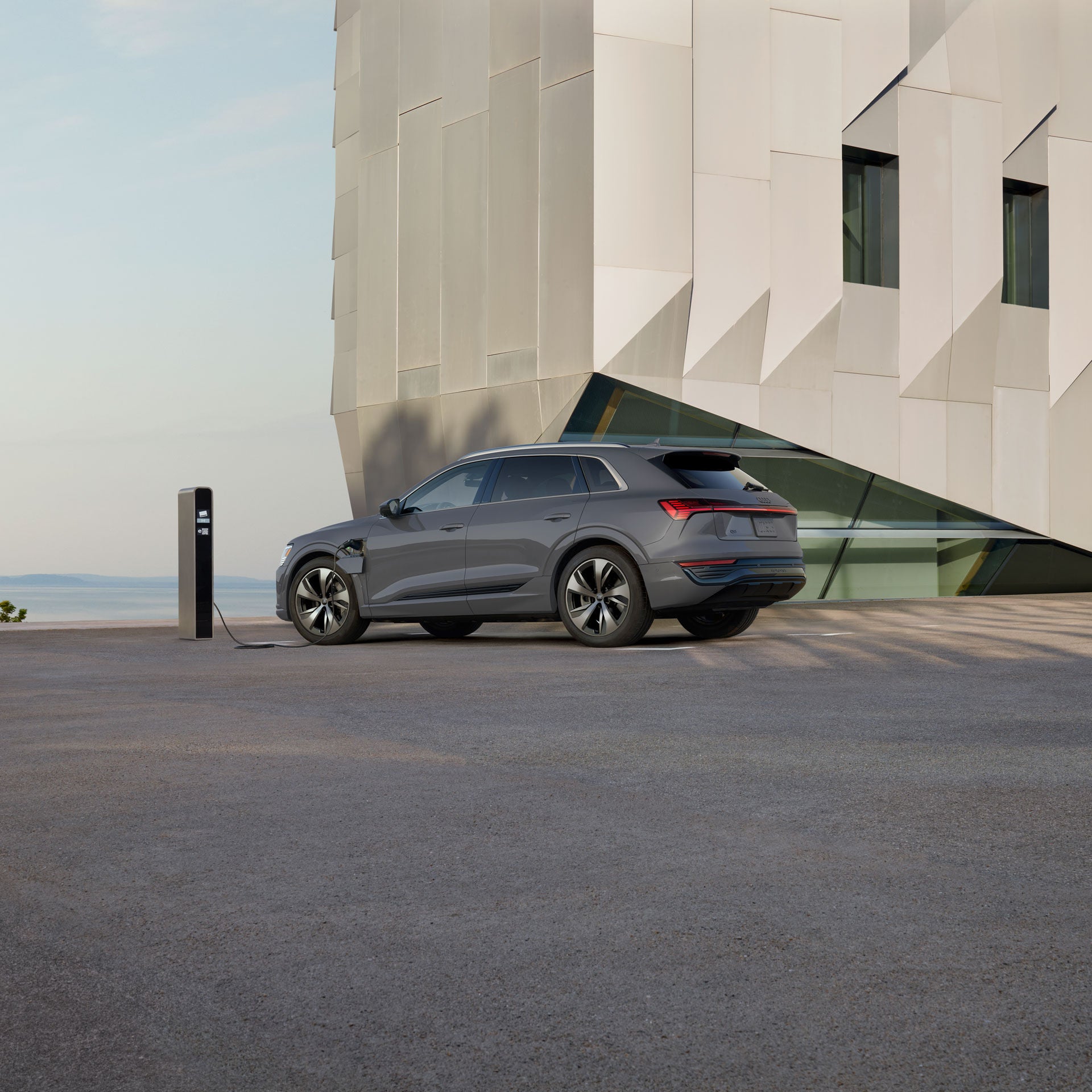 Interior view of an Audi.
