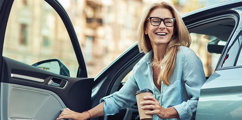 Service technicians reviewing information on a computer.