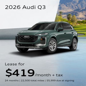 Side angled profile of 2026 Audi Q3