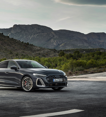 Profile view of vehicle.