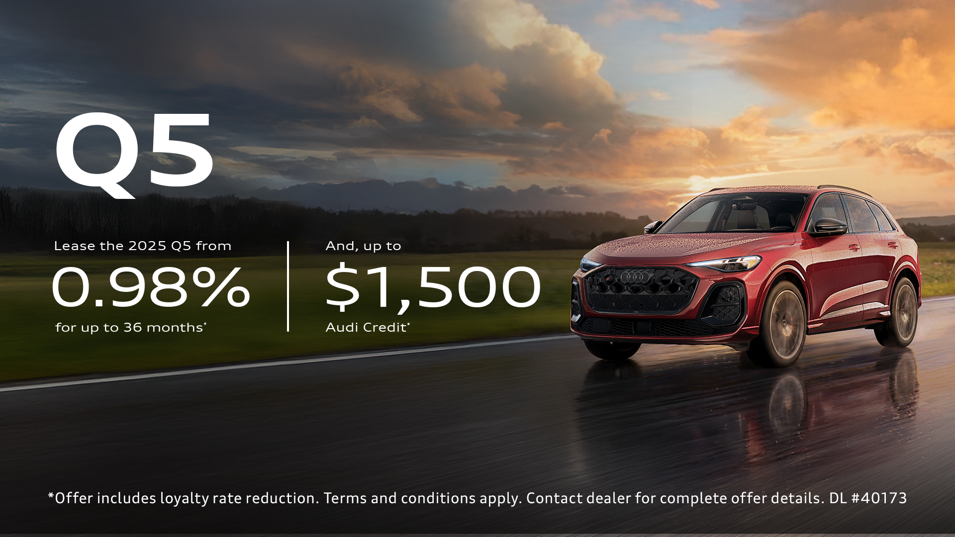 Audi sales offer. 