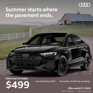 2026 Audi A3 Sedan lease special