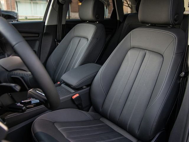 2025 Audi Q5 PHEV interior with premium seats and upscale cabin.