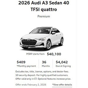 Side view of an Audi vehicle