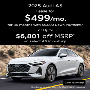 Front View of a new 2025 Audi A5