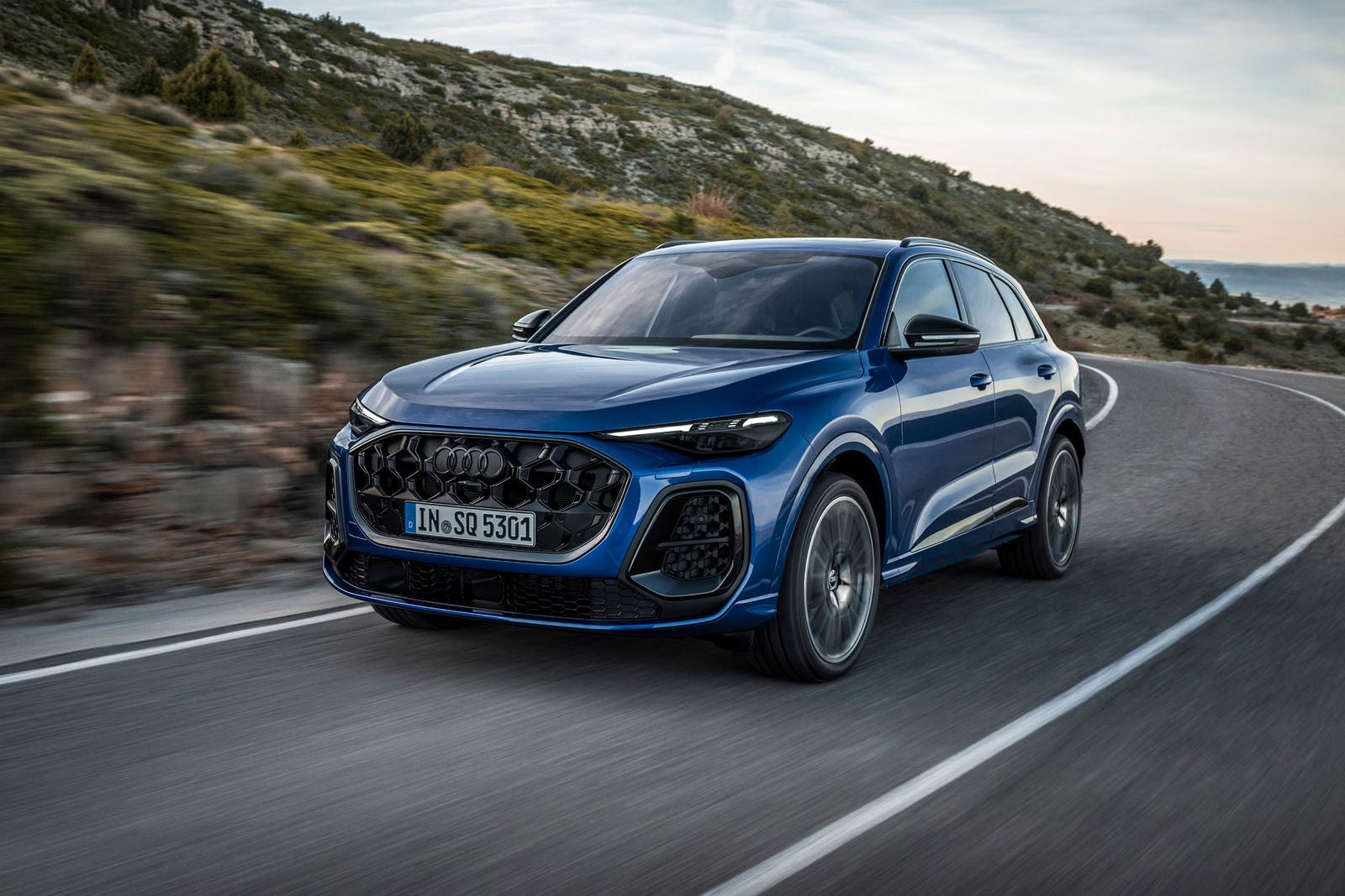 Audi SQ5 driving on highway