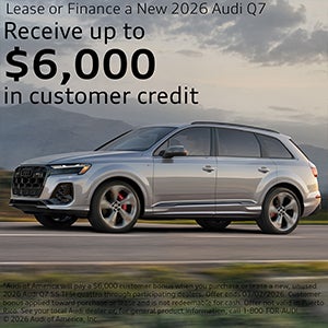 Side view of an Audi.