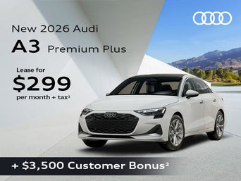 front facing 2026 Audi A3 parked