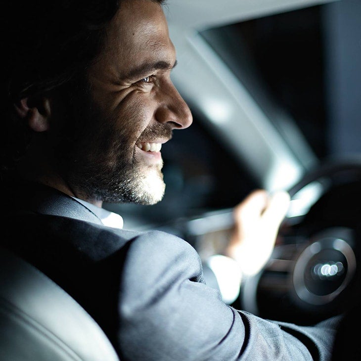 Audi customer in his financed vehicle. 