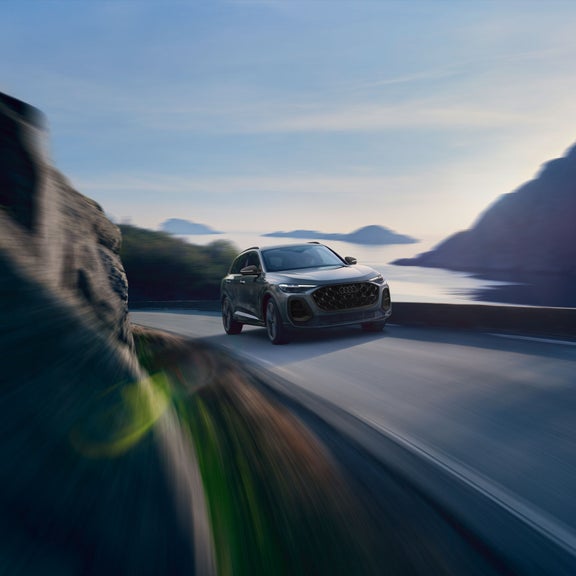 Side view of the Audi Q5 parked.