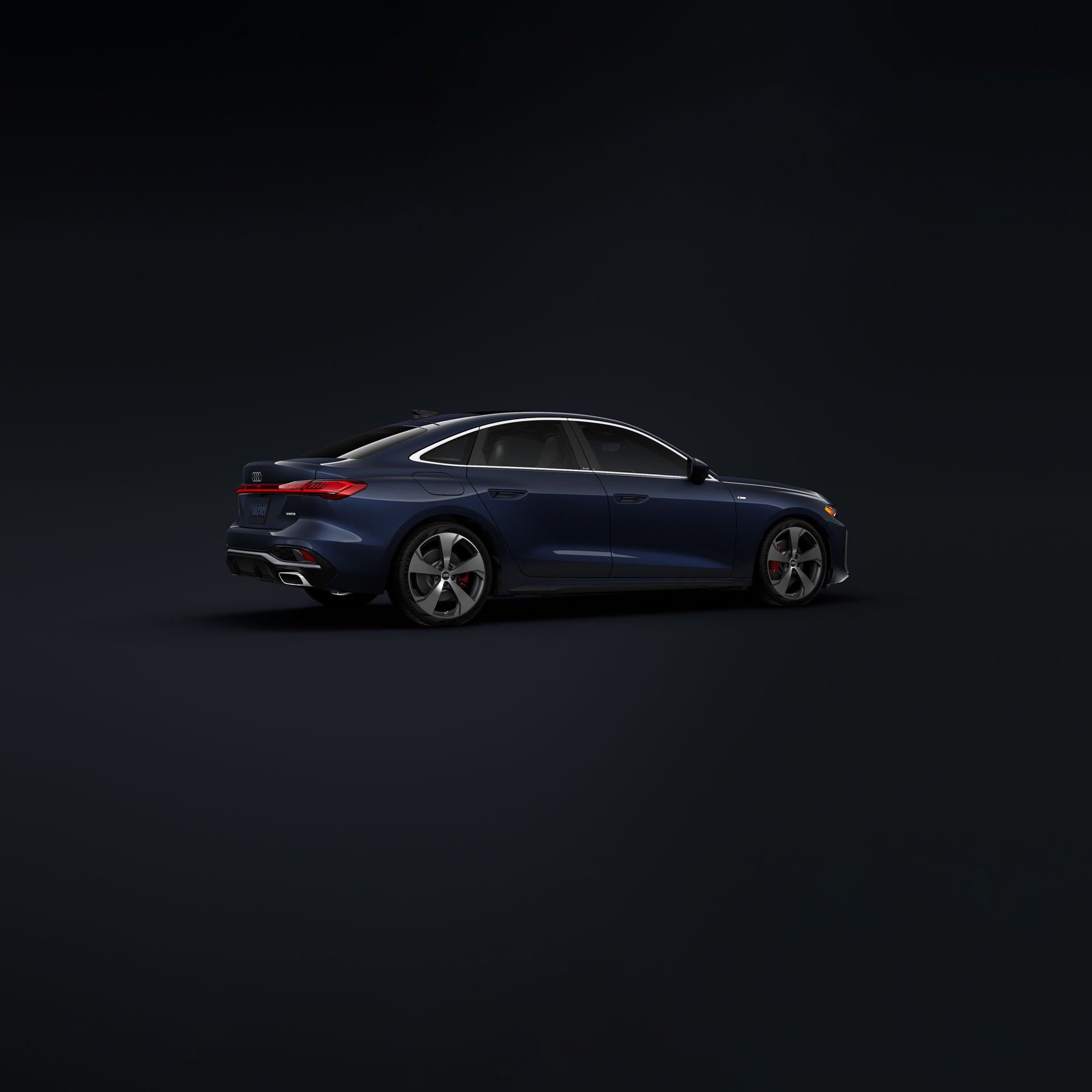 Side profile view of the new Audi A5.