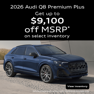 Front view of an Audi Q8