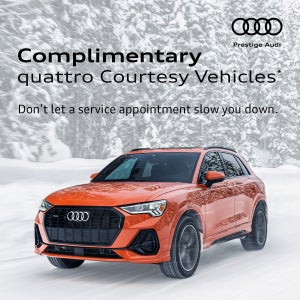 Audi Q3 on a snowy mountain road