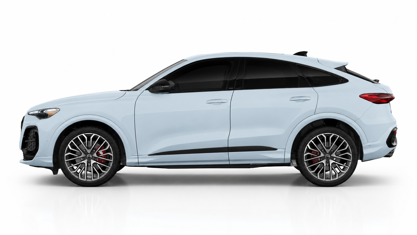 2026 Audi SQ5 Sportback in Cumulus Blue Audi exclusive paint, side profile
