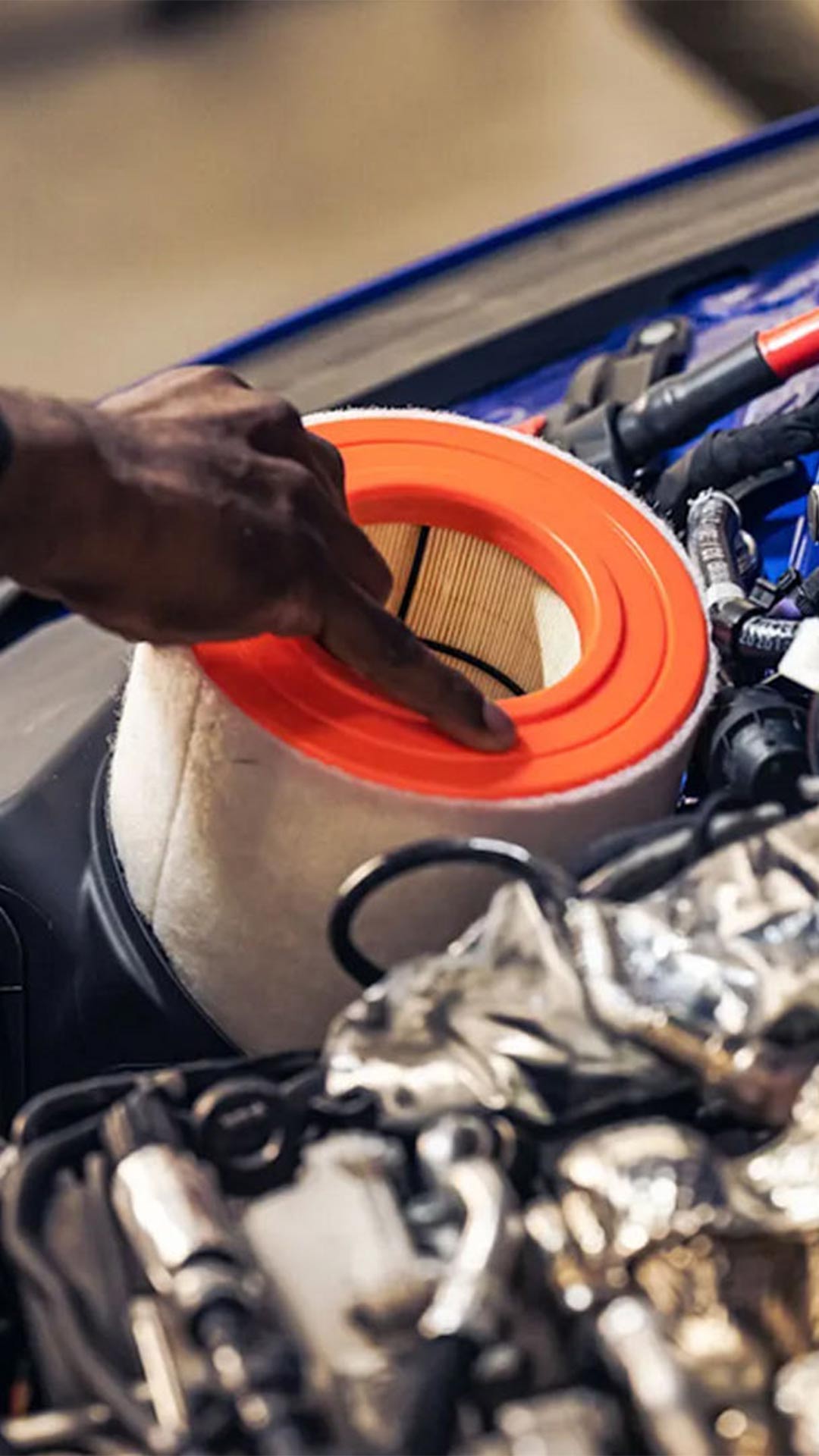An Audi vehicle being serviced