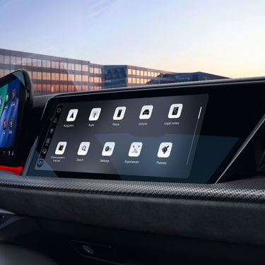 View of the passenger display screen in the Audi SQ5.