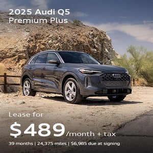 Angled profile of 2025 Audi Q5 parked