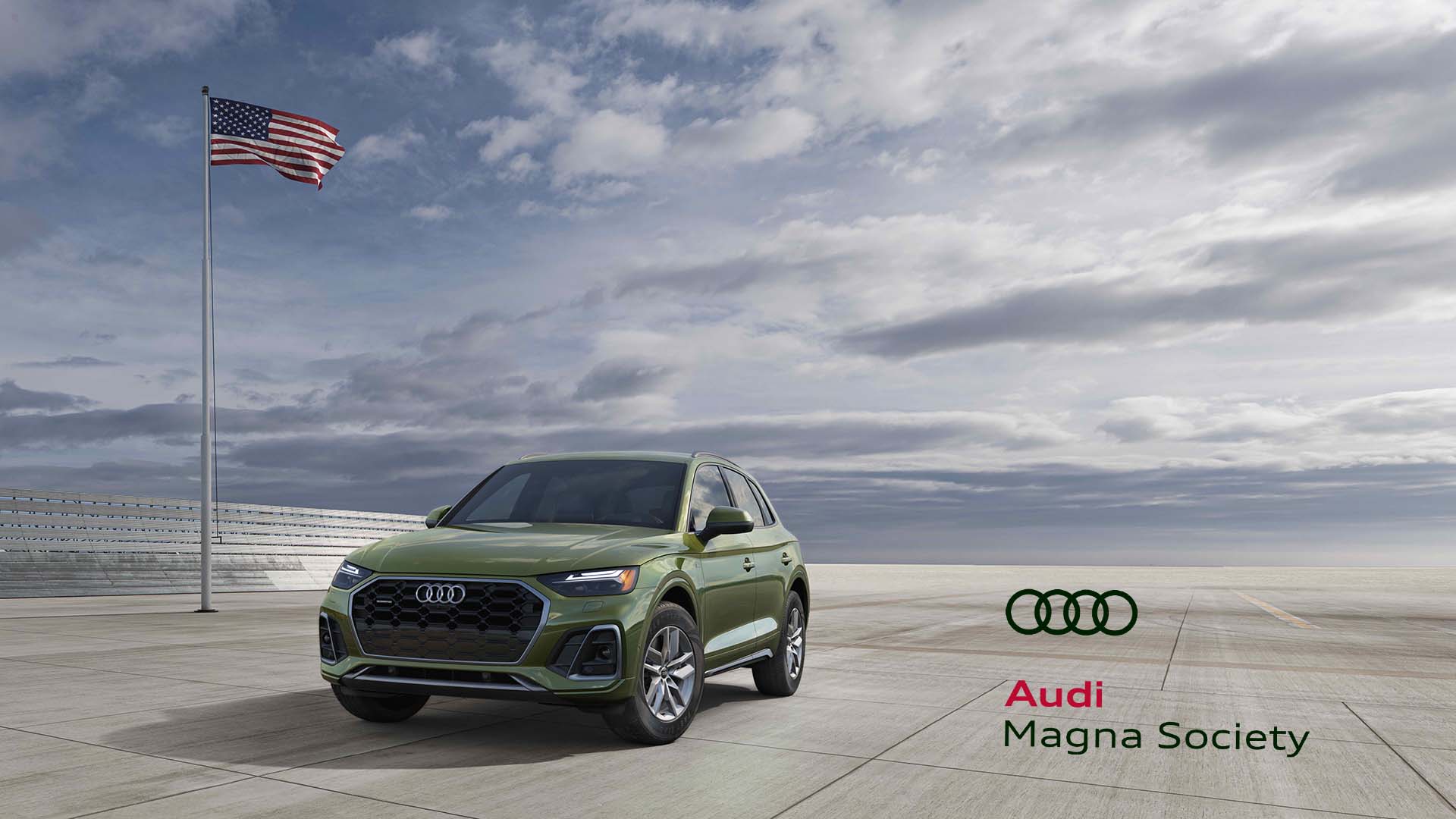 Front view of an Audi SQ6 parked.