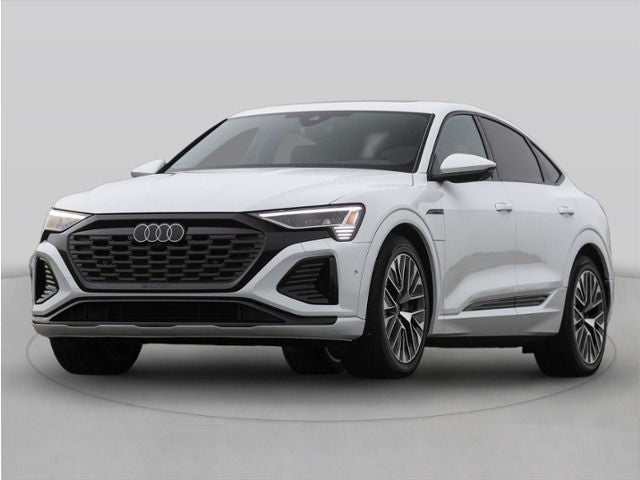 White Audi electric car