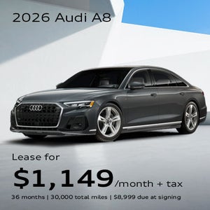 front angle 2026 Audi A8 parked