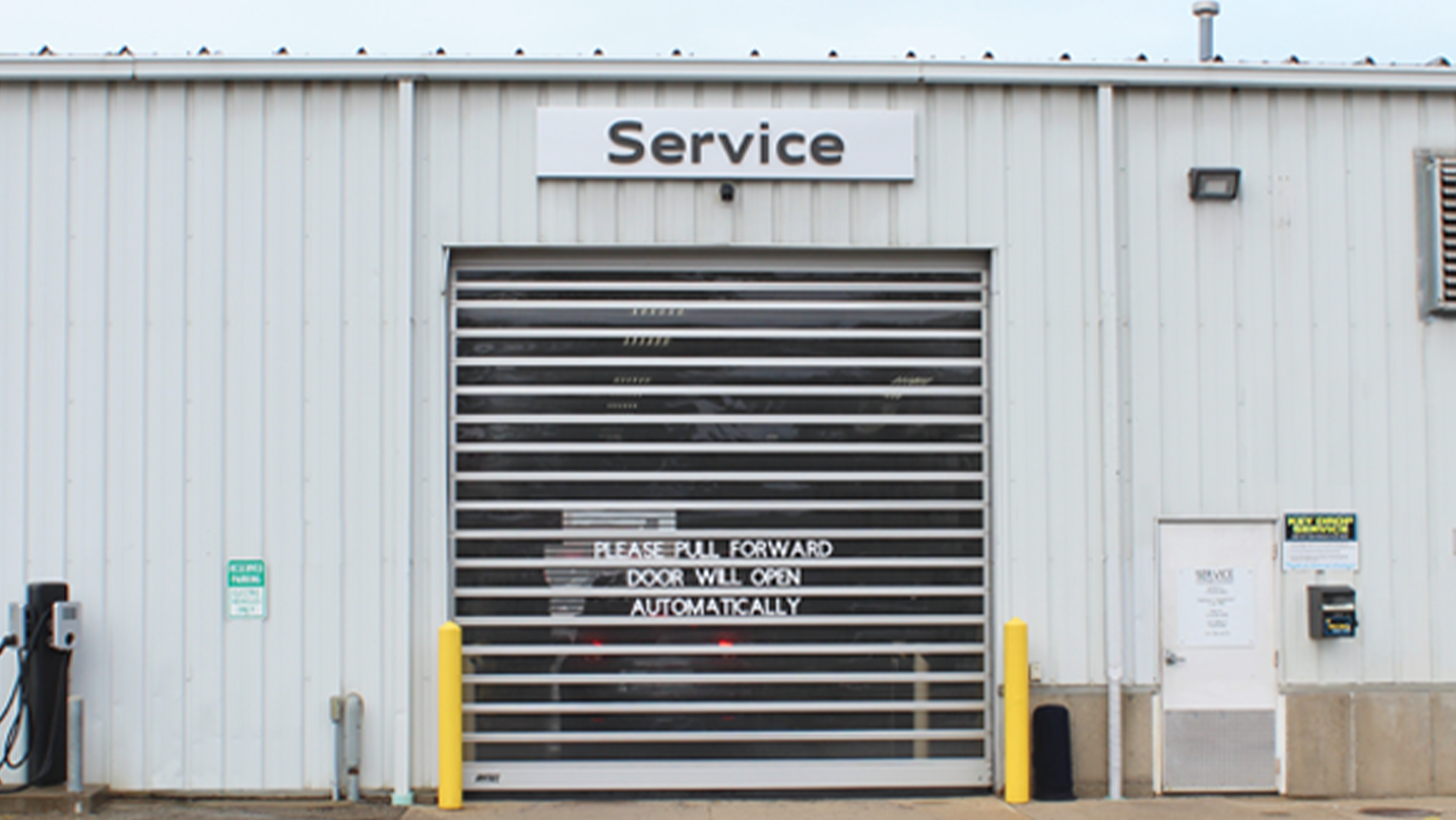 Front View of Service Door