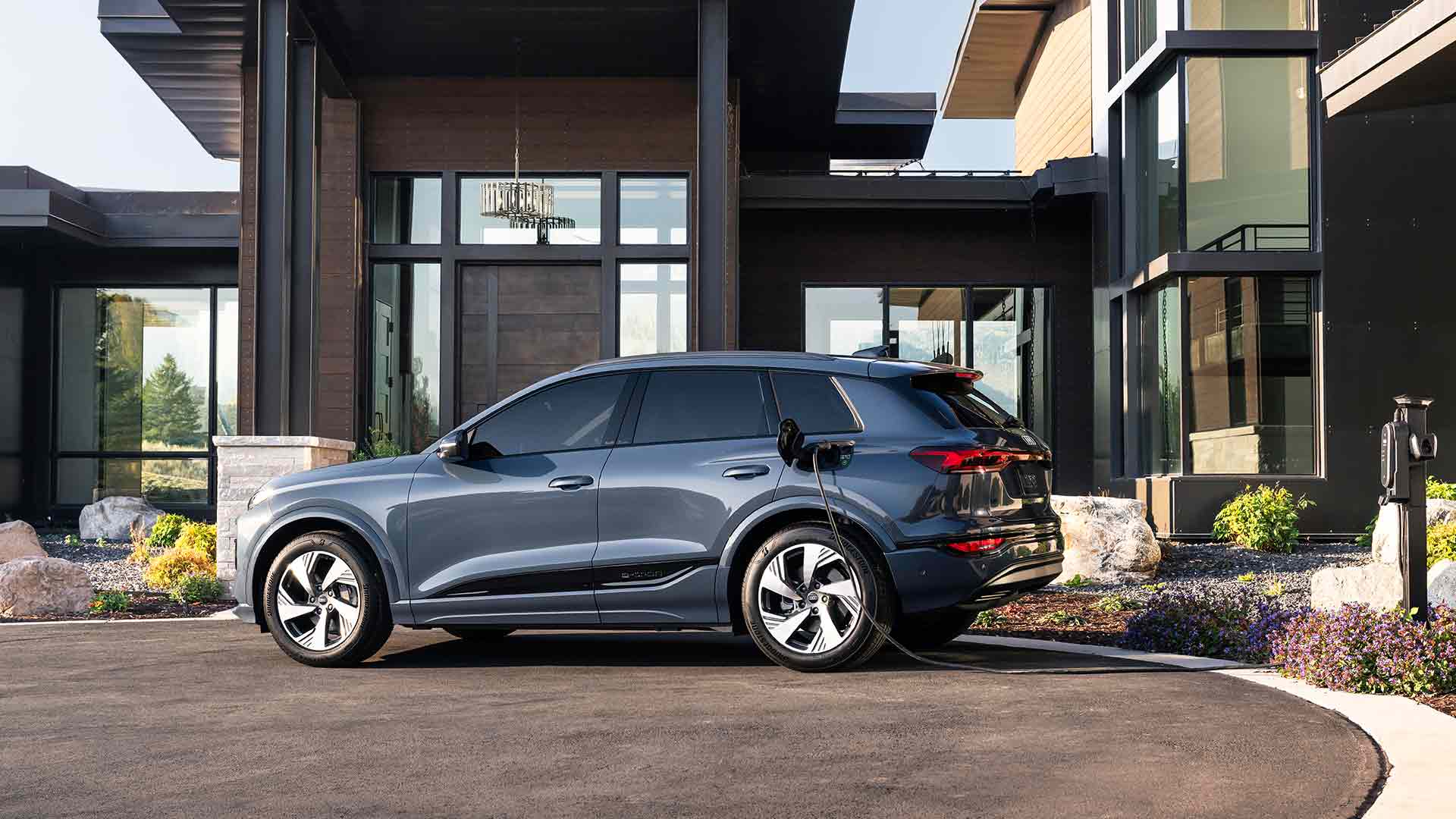 Audi Q6 parked in driveway