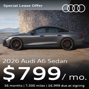 An Audi A6 parked.