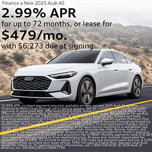 Side view of an Audi.