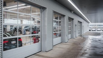 Image of an Audi garage.