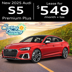 Back view of an Audi S5 driving.