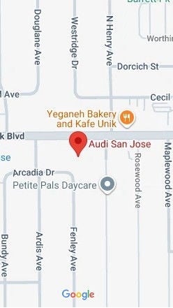 Map to Audi San Jose Sales Center