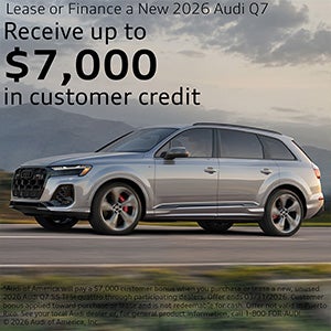 Side view of an Audi.