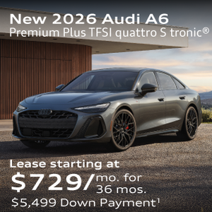 New 2026 Audi A6 Premium 40 TFSI quattro S tronic® Lease starting at $729/mo. for  36 mos. $5,499 Down Payment