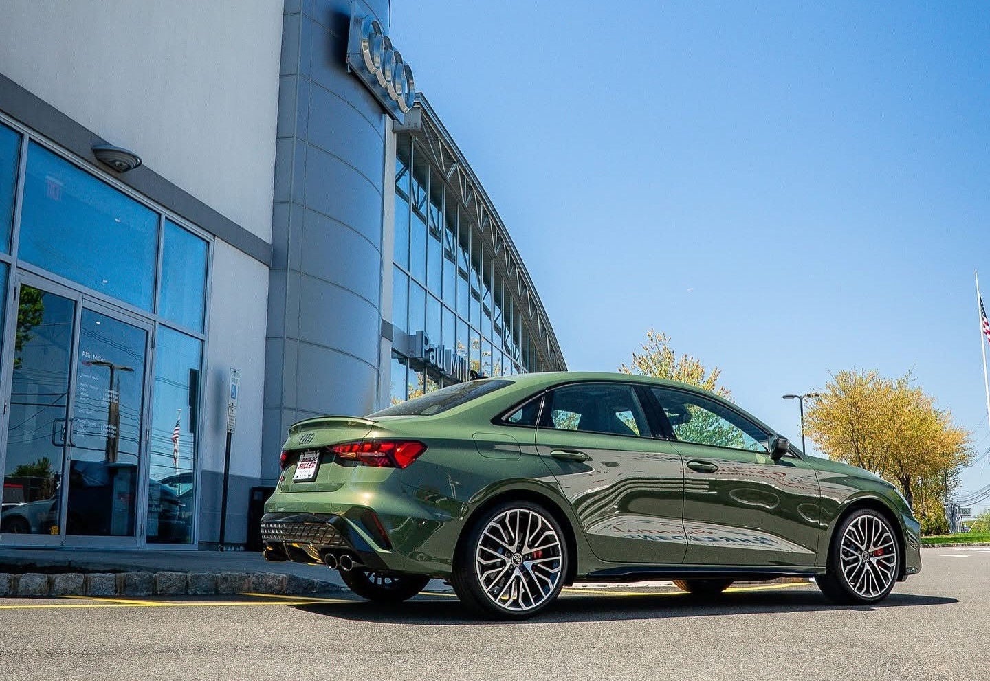 Audi sales technician working with a customer.