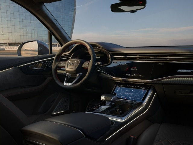 Car seat and steering wheel view of Audi SQ7