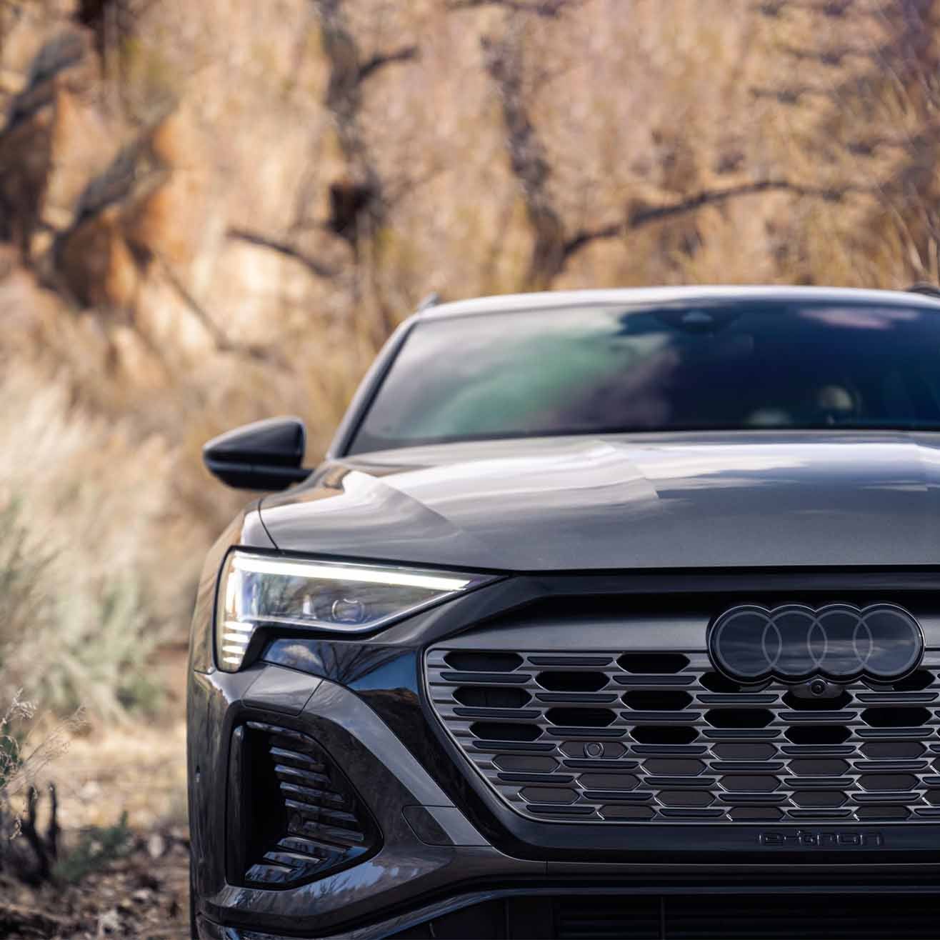 Front view of an Audi Q8.