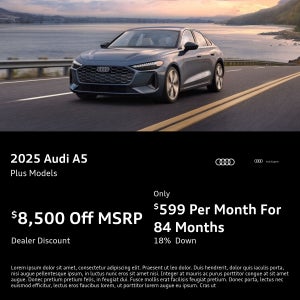 Front view of Audi A5 driving.