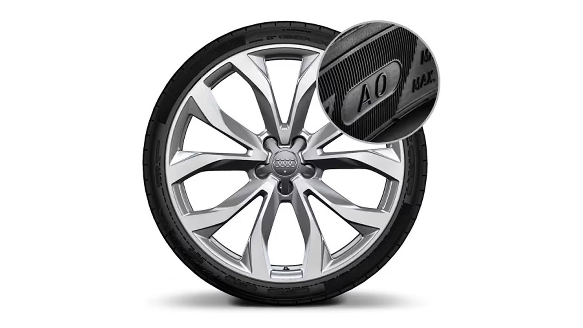 Right side profile view of an Audi Q8 SUV parked.