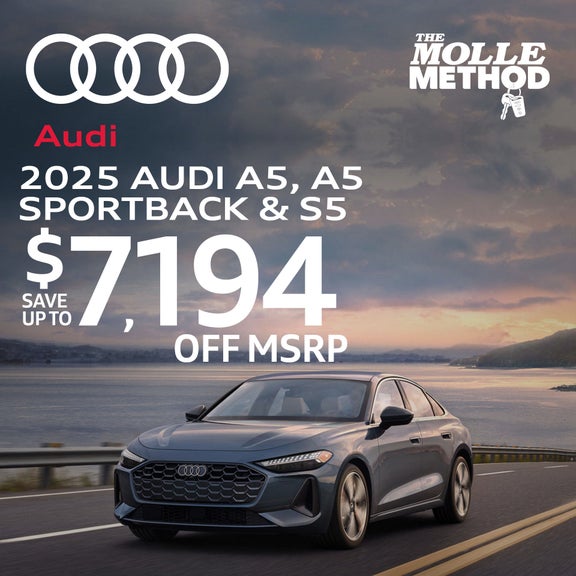 NEW 2025 AUDI A5, A5 SPORTBACK & S5  SAVE UP TO $7,194 OFF MSRP  11 AVAILABLE TO CHOOSE FROM