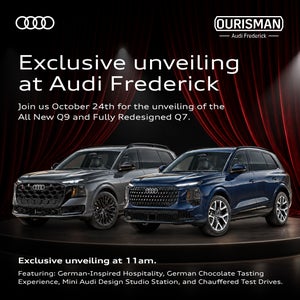 Join us at Audi Frederick as we celebrate the next chapter of Audi luxury with the introduction of the all-new Q9 and the reintroduction of the redesigned Q7. Be among the first to experience these remarkable vehicles firsthand and discover the innovation, craftsmanship, and performance that continue to redefine the Audi experience.