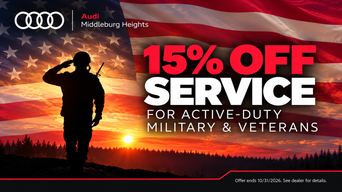 15% Off Service for Active-Duty Military & Veterans
