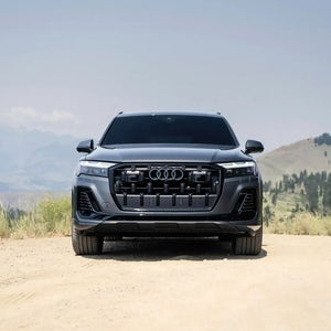Front view of an Audi Q7 parked.