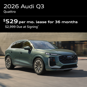 2026 Q3 Quattro: Lease for $529 per month for 36 months with $2,999 due at signing