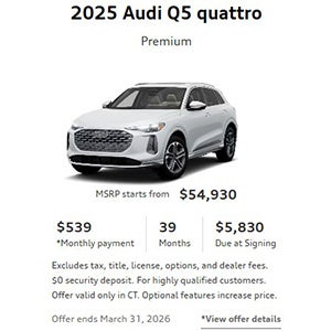 Side view of an Audi vehicle 