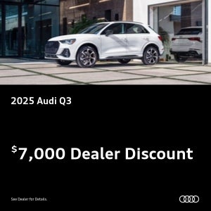 Side view of an Audi Q3 parked