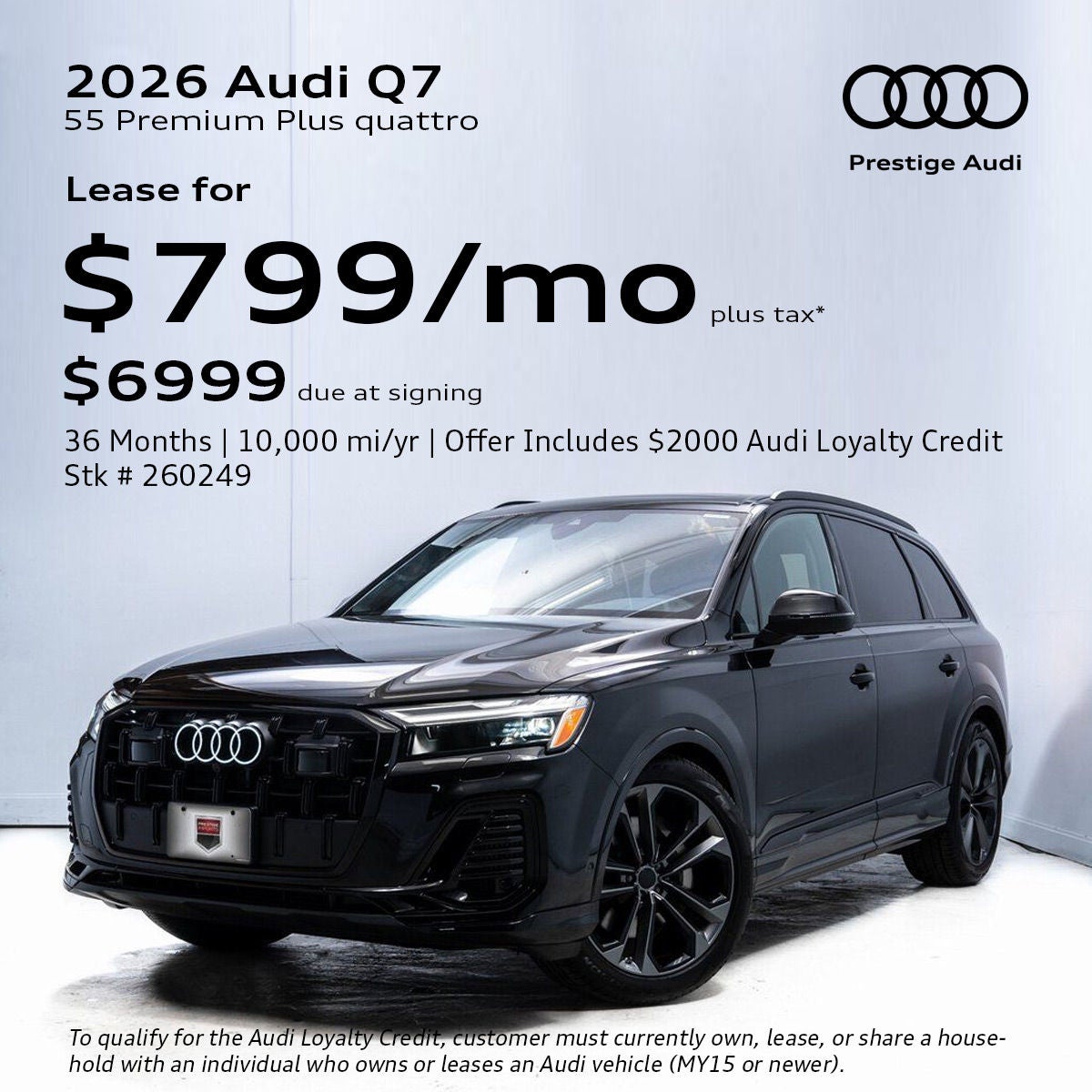 Audi Q7 Lease Offer