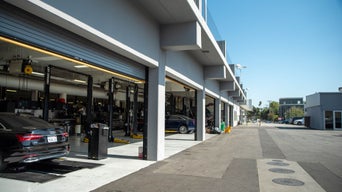 Vehicle in service center. 